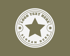 Military Base - Army Soldier Star logo design