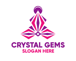 Crystal Yoga Boutique logo design