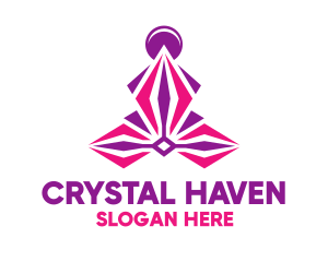 Crystal Yoga Boutique logo design