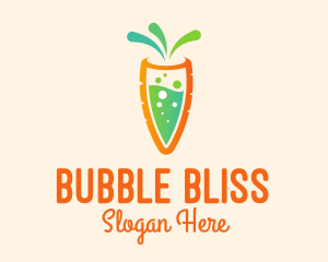Carrot Juice Bubbles  logo design