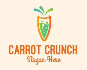 Carrot - Carrot Juice Bubbles logo design