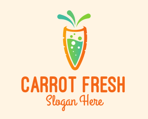 Carrot - Carrot Juice Bubbles logo design