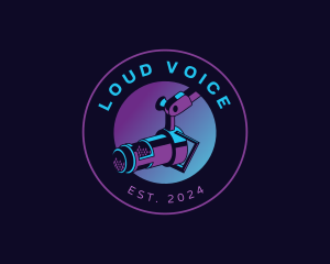 Microphone Singer Broadcast logo design