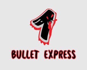 Bullets - Splatter Graffiti Number 1 logo design