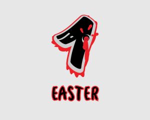 Music Label - Splatter Graffiti Number 1 logo design