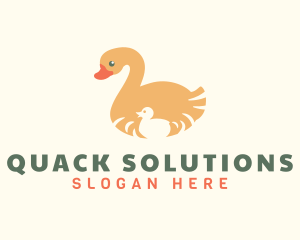 Duck - Wild Duck & Duckling logo design