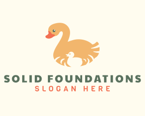Child - Wild Duck & Duckling logo design