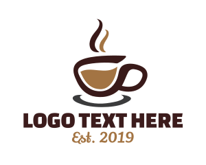 Illustrative - Abstract Coffee Cup Stroke logo design