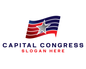 Congress - Star Stripes Flag logo design