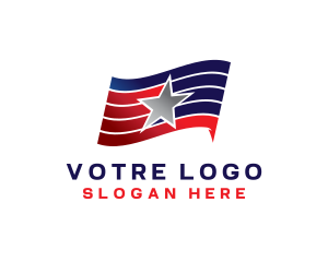 Star - Star Stripes Flag logo design