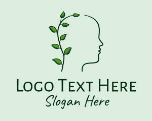 Plant - Nature Person Head logo design