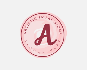 Feminine Beauty Watercolor logo design