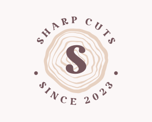 Wooden Carpentry Cutting logo design