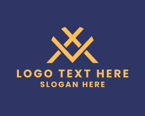 Pattern - Luxury Monogram Letter VX logo design