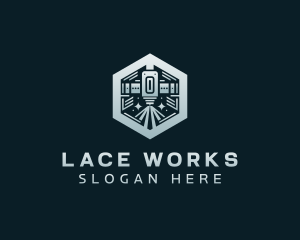 Laser Engraving Metalworks logo design