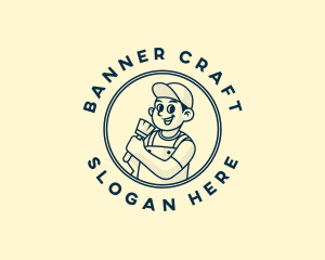 Handyman Brush Painter logo design