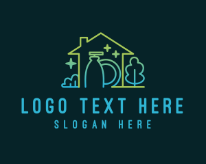 Wash - Home Apartment Cleaning logo design