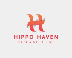 Modern Digital Software Letter H logo design