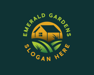 Grass Lawn Landscaping logo design