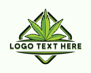 Produce - Organic Cannabis Leaf logo design