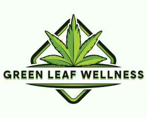 Organic Cannabis Leaf logo design