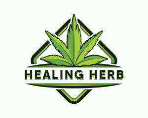 Medicinal - Organic Cannabis Leaf logo design