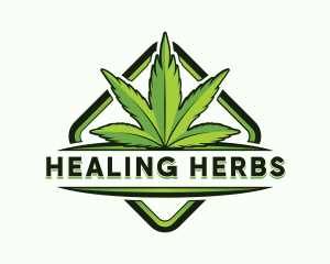 Medicinal - Organic Cannabis Leaf logo design