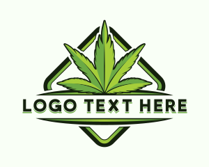 Herb - Organic Cannabis Leaf logo design