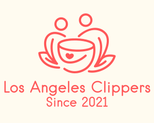 Couple - Coffee Date Line Art logo design