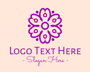 Flower - Purple Flower Bloom logo design