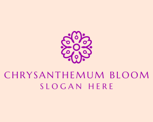 Chrysanthemum - Flower Petal Bloom logo design
