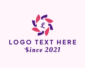 Couture - Flower Petal Wreath logo design