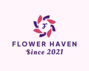 Flower Petal Wreath logo design