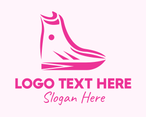 Footwear - Pink Fashion Boots logo design