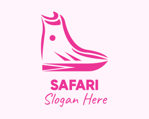 Sneaker - Pink Fashion Boots logo design
