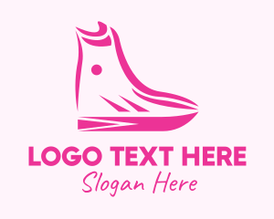 Stylish - Pink Fashion Boots logo design