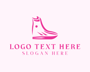 Boots - Pink Fashion Boots logo design