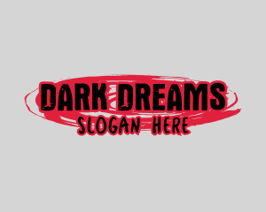 Nightmare - Spooky Grunge Company logo design