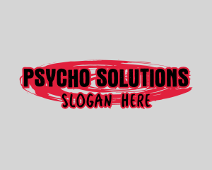 Psycho - Spooky Grunge Company logo design