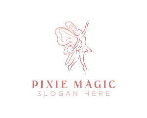 Pixie - Butterfly Ballerina Dance logo design