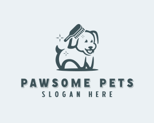 Pet Dog Comb logo design