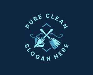 Cleaning Housekeeping Sanitation logo design