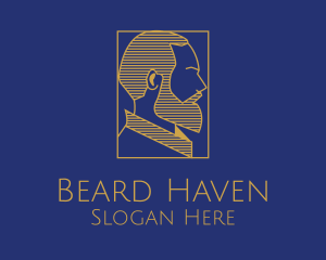 Beard - Bearded Male Head logo design