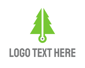 Green - Pine Tree Rech logo design