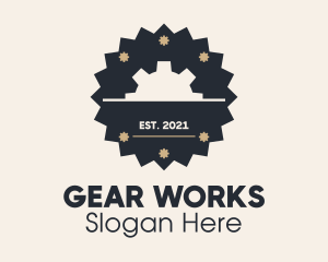 Gear Mechanical Badge logo design