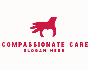 Caring - Hand Care Heart logo design