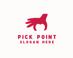 Pick - Hand Care Heart logo design