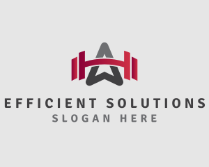 Weightlifting Arrow Letter A Logo