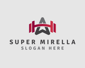 Bodybuilding - Weightlifting Arrow Letter A logo design