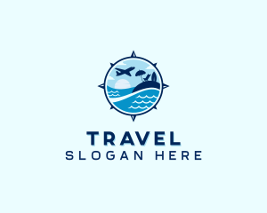 Compass Beach Travel  logo design